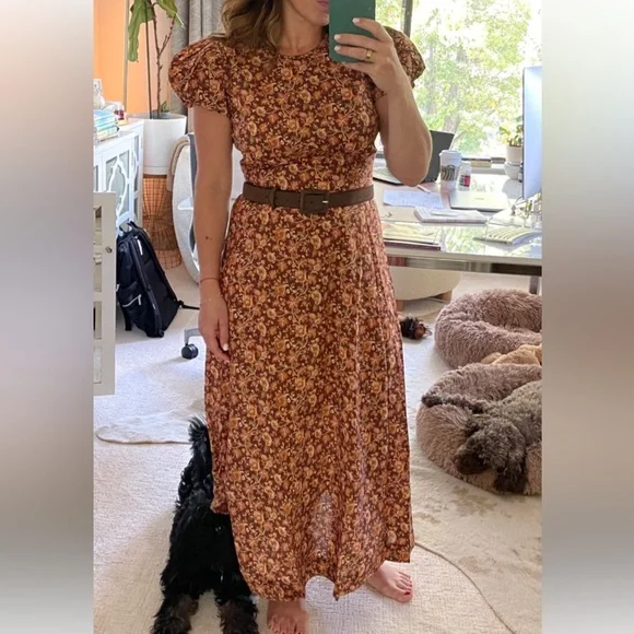 Doen Rhodia Dress in Mulberry Vine Floral - Picture 1 of 12